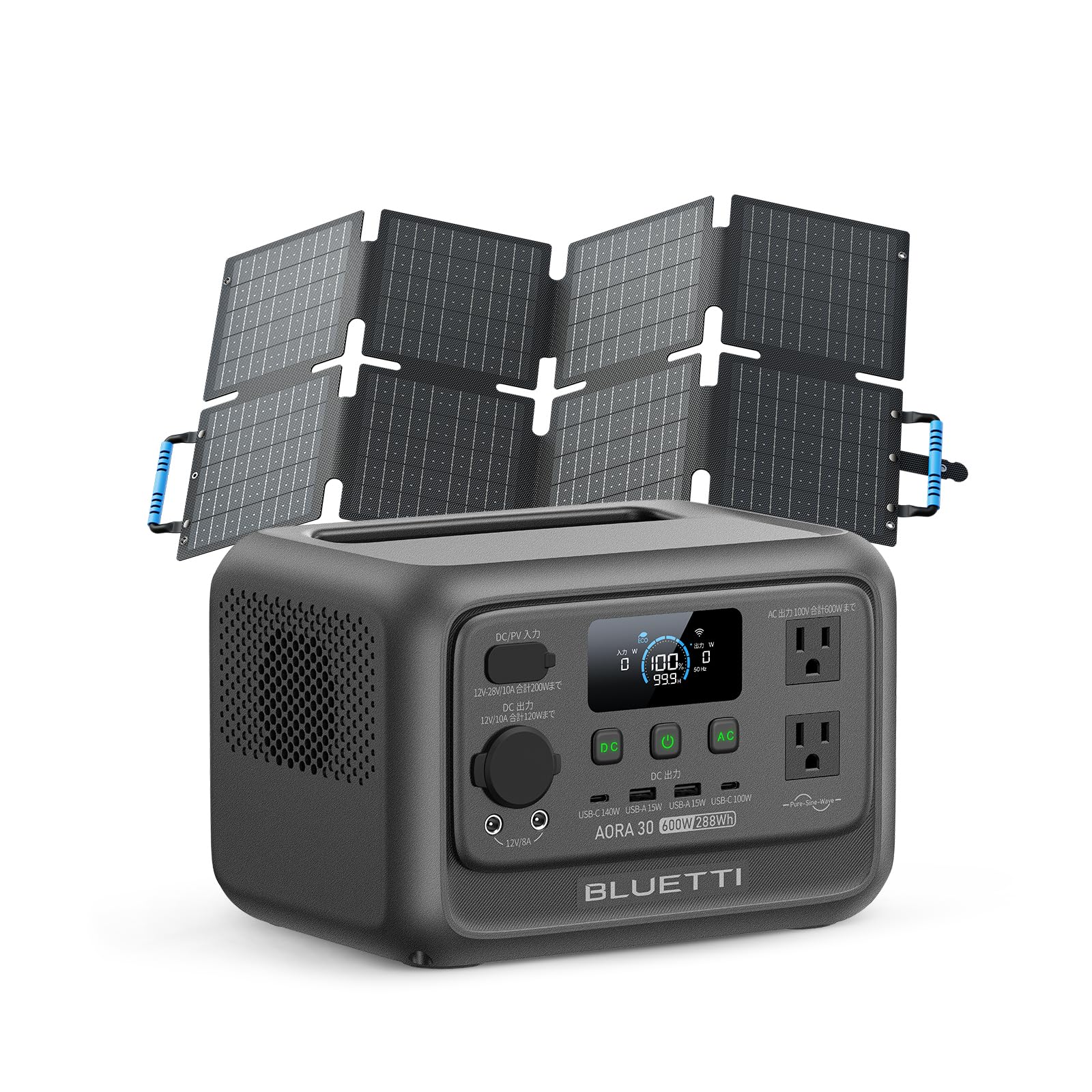 Amazon.co.jp: BLUETTI AORA30 V2 ポータブル電源 と 60W ソーラー